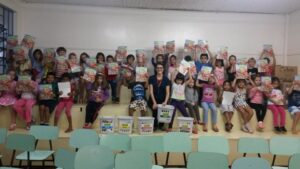 ALUNOS EMPOLGADOS COM A VOLTA DAS ATIVIDADES DA TURMINHA DA RECICLAGEM