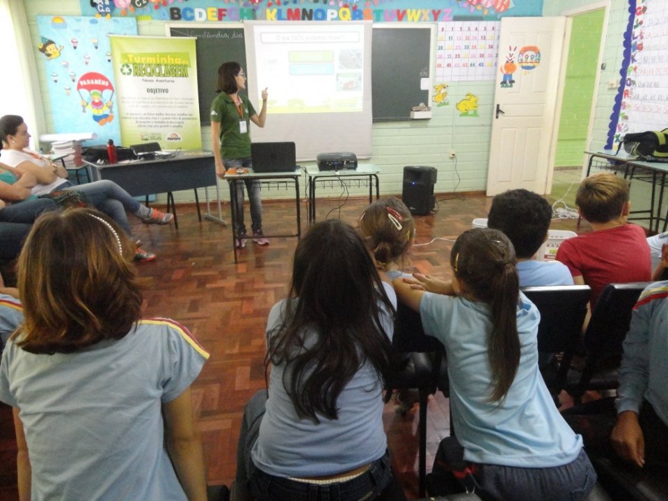 A TURMINHA DA RECICLAGEM VISITA VÁRIAS ESCOLAS