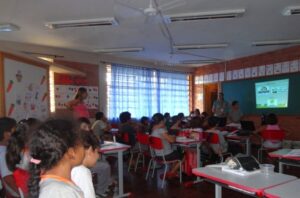 A Turminha da Reciclagem-RS atende alunos de escola especial