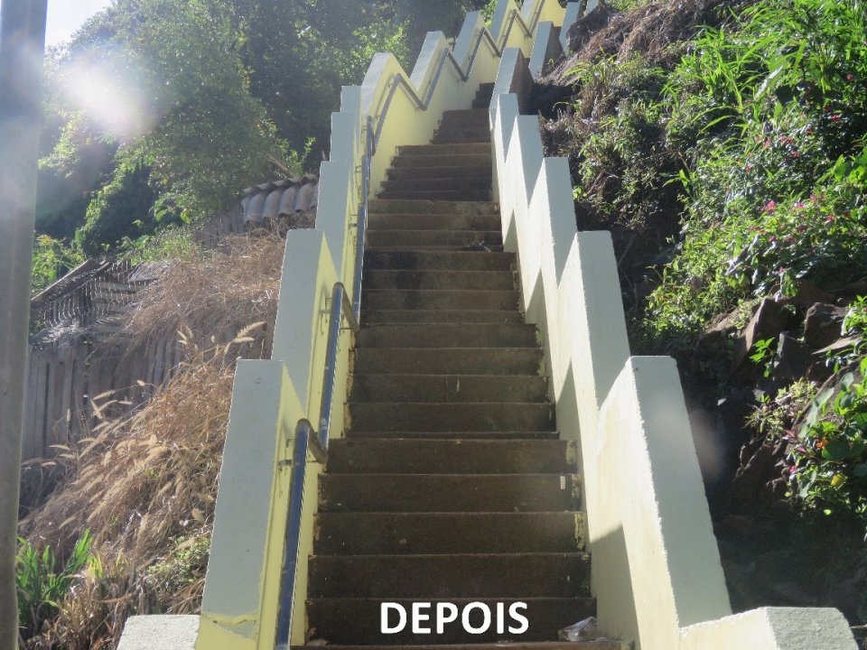 Associação de moradores e voluntários do amigo energia revitalizam escadaria em Herval d'Oeste-SC