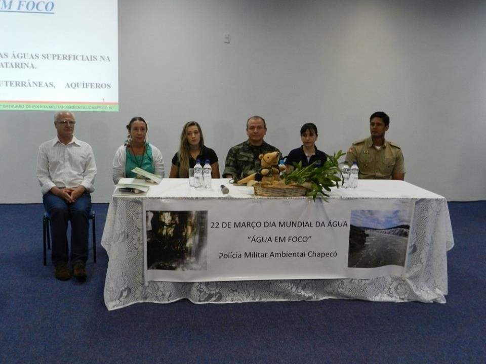 A Turminha da Reciclagem participa do 2° Ciclo de PalestrasÁgua em Foco em Chapecó-SC