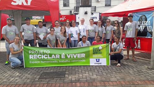 FALB participa do 1° Pedágio Solidário do Projeto Reciclar é Viver em Chapecó-SC
