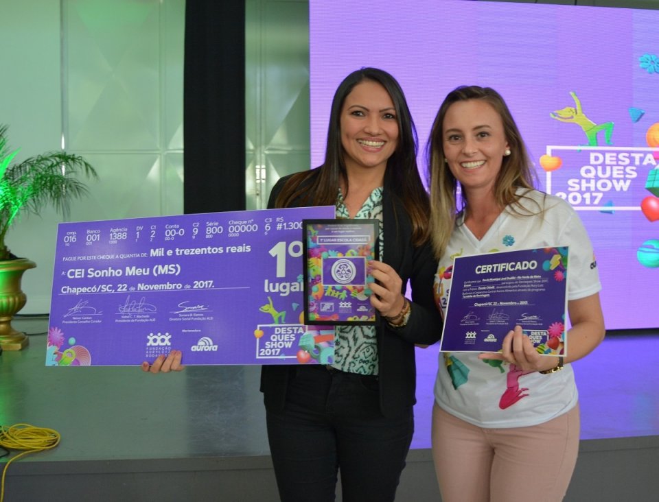 Destaques Show 2017: Fundação Aury Luiz Bodanese e Aurora Alimentos premiam ações voluntárias