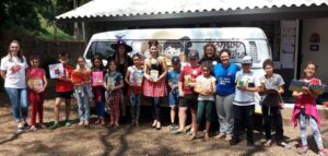 Contação de histórias com o programa Roda de Leitura em Guatambu (SC)