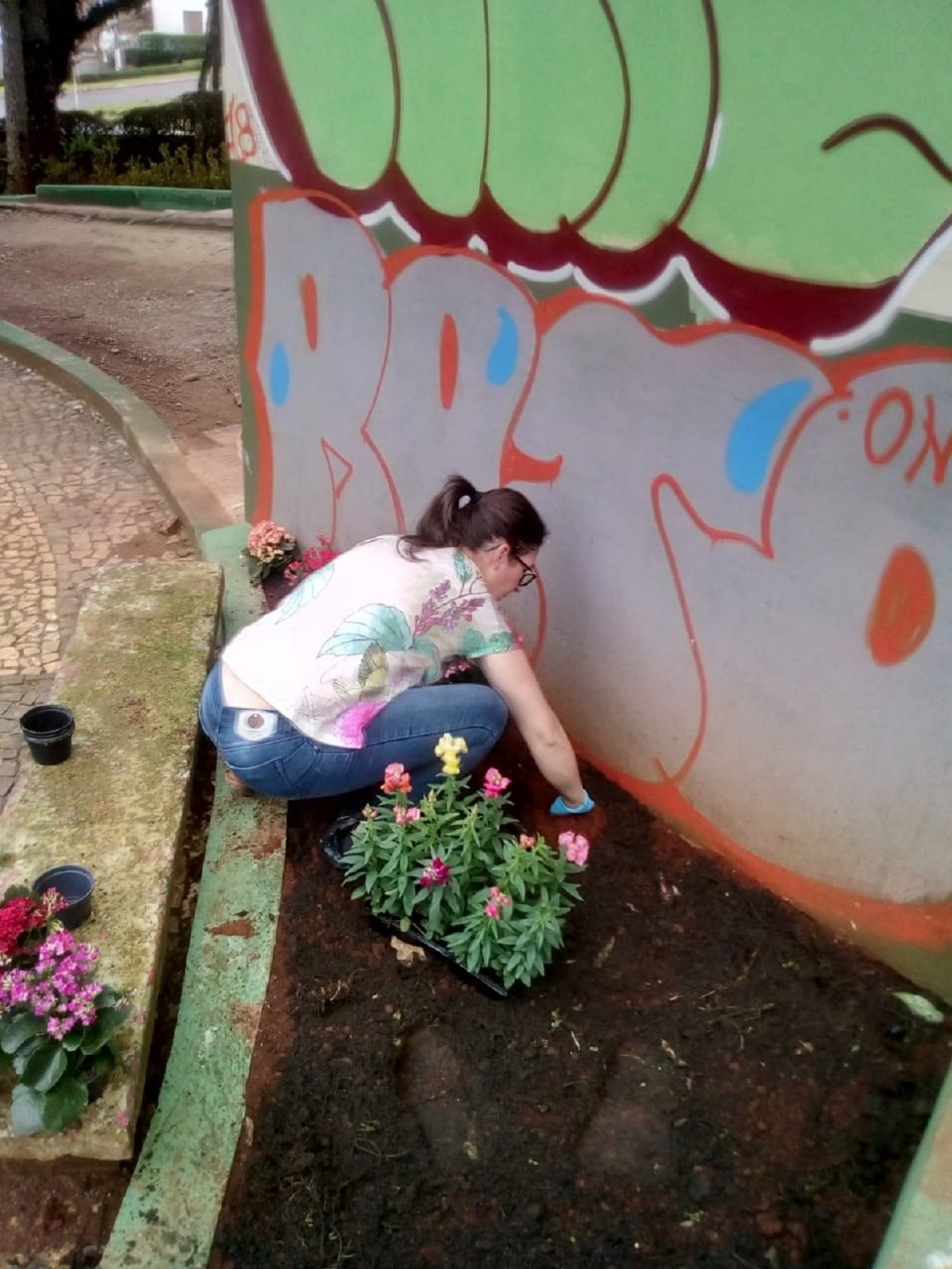 Praça Bernadete Roman de Chapecó (SC) ganha mais “vida” a cada dia