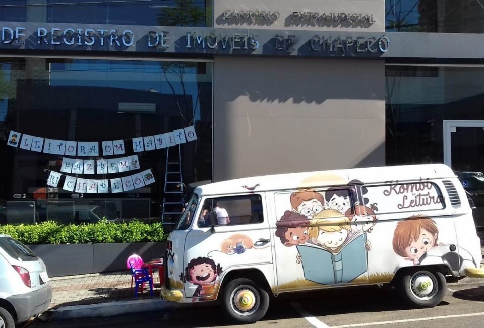 Roda de leitura no Cartório de Registro de Imóveis em Chapecó (SC)