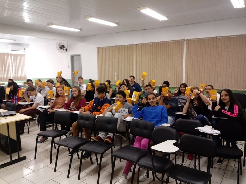 Cinema da Prevenção na Escola Padre Luiz Vigna de Sarandi/RS