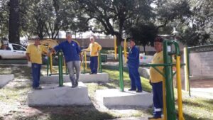 Revitalização da praça Bernadete Roman continua em Chapecó/SC