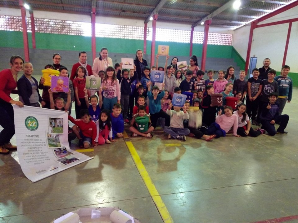 Multiplicadores levam educação ambiental para alunos de escola municipal em São Miguel do Oeste/SC