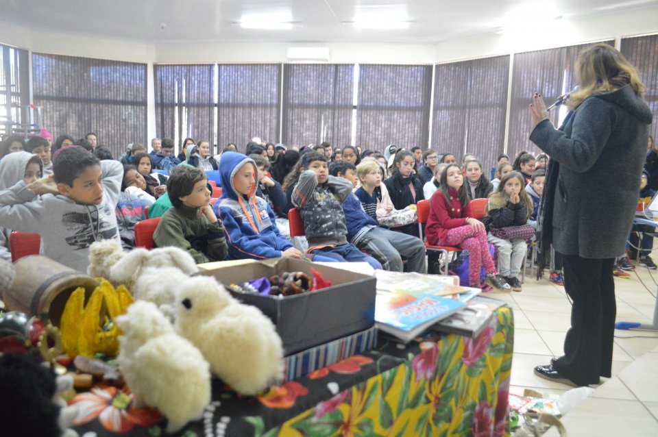 Roda de Leitura realização ação para escolas em Engenho Velho/RS