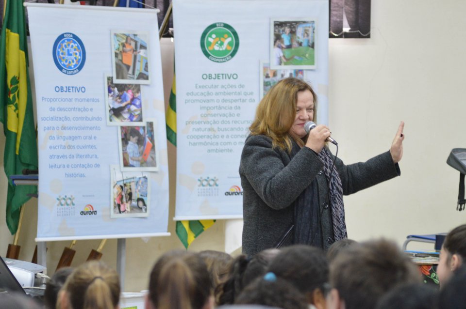 Roda de Leitura realização ação para escolas em Engenho Velho/RS
