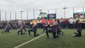Grupo Vozes do Corpo apresenta coreografia no final da Copa Alfa