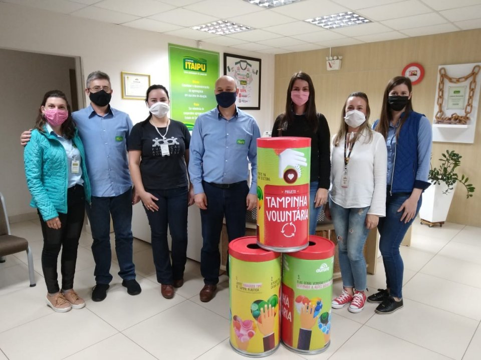 Cooperitaipu adere ao Projeto Tampinha Voluntária da Fundação Aury Luiz Bodanese