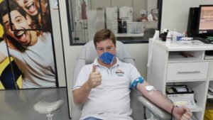 Voluntários de Quilombo doam sangue no Hemosc Chapecó