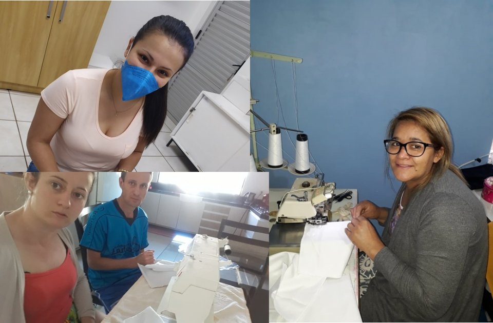Voluntários de Maravilha (SC) confeccionam máscaras de tecido para doação